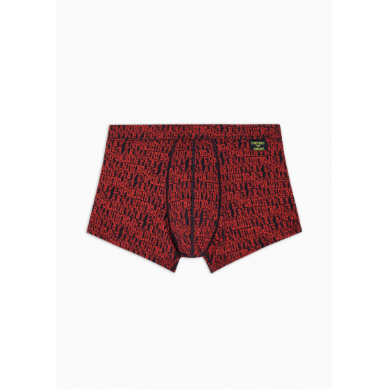 Pánské boxerky 112074 3F508 56936 černé se vzorem - Emporio Armani