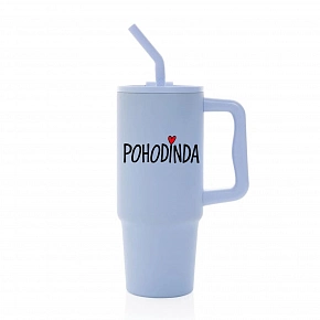 POHODINDA - světle modrá cestovní termoska s barevným víčkem 900 ml POHODINDA - světle modrá cestovní termoska s barevným víčkem 900 ml