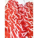 Pánské koupací kraťasy KM00802 0GM červená/bílá - Calvin Klein