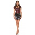 Sexy tričko Wet look 94901 fialové - KouCla