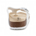 Dámské nazouváky / žabky Gizeh BS Jr 1027260 Bílá s hnědou - Birkenstock