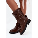 Dámské kozačky CLS-555 Tmavě hnědá - Joalice Paris