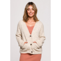 Dámský Cardigan BK074 Beige - BeWear