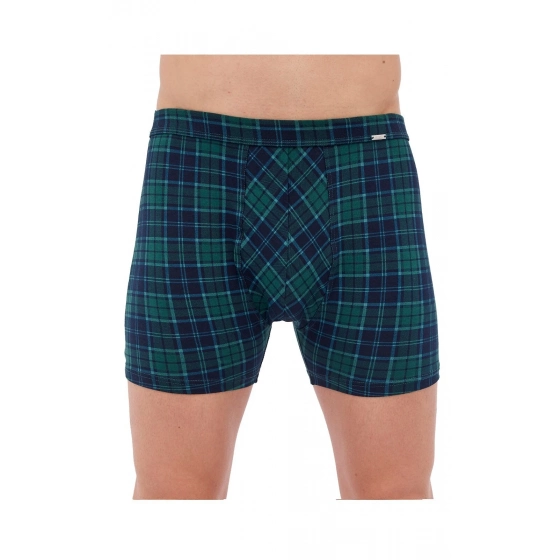 Pánské boxerky Cornette Prime 904/121 Tmavě zelená s modrou - Cornette