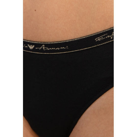 Dámské brazilské kalhotky 2 pack 163337 1A223 - 00020 - Černá - Emporio Armani