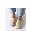 Dámské espadrilky 22883 Béžová se stříbrnou - FLYFOR