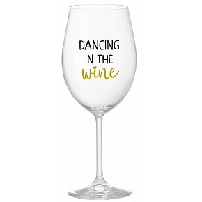 DANCING IN THE WINE - čirá sklenice na víno 350 ml