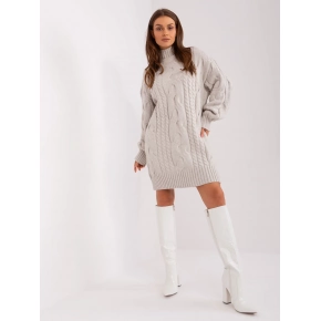 Dámské svetrové šaty AT SW 2367-1.35P Světle béžová - FPrice