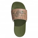 Dětské žabky / nazouváky Adilette Comfort Jr ID8029 Zelená s hnědou - Adidas
