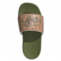 Dětské žabky / nazouváky Adilette Comfort Jr ID8029 Zelená s hnědou - Adidas