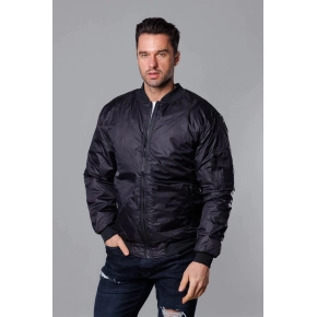 Černo-červená pánská bunda typu "bomber" (AK95-1A) -Goodlooking