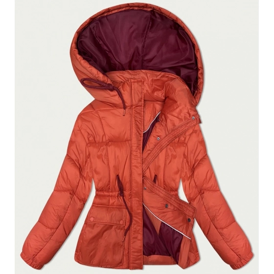 Dámská zimní prošívaná bunda (15200) korálová - Goodlooking