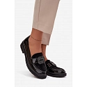 Lakované dámské mokasiny HY52-546 černé - S.Barski
