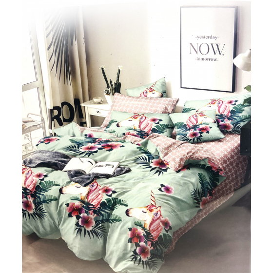 Sada povlečení listy Jednorožec 914371 / 160/200 - Moon Milano