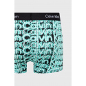 Pánské boxerky 000NB3403A AC5 tyrkys-černo-bílé - Calvin Klein