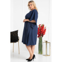 Dámské šaty plus size Rolanda tmavě modrá - Karko