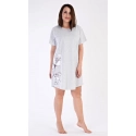 Dámská noční košile Nicol Šedá s potiskem - Vienetta