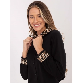 Dámská halenka KS 4225.35 černo-hnědá - FPrice