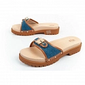 Dámské dřeváky W F305492349 hnědo-modré - Scholl Iconic