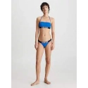 Dámská plavková podprsenka Bandeau KW0KW01966 C4X modrá-černá - Calvin Klein