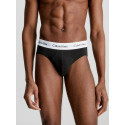 Pánské slipy 3 Pack  0000U2661G 998 černá/bílá/šedá - Calvin Klein