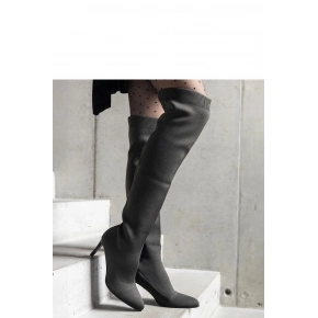 Dámské vysoké kozačky na podpatku 9125 Tmavě zelená khaki - CM Paris Dámské vysoké kozačky na podpatku 9125 Tmavě zelená khaki - CM Paris