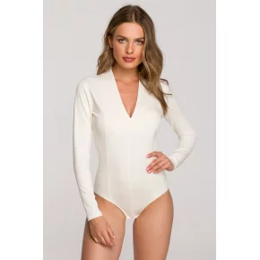 Dámské body s výstřihem do V S327 Krémová - Stylove