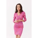 Denní šaty SUK0329 tmavě růžové - Roco Fashion