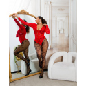 Dámské síťované punčocháče "Hearts" SR3980 černé - In-Stylefashion