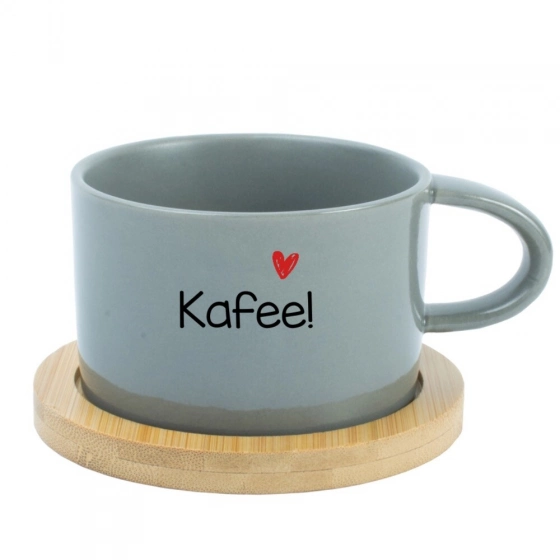 Kafee! - šedý hrníček makronka 200 ml