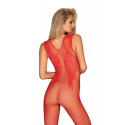 Žhavé body N112 bodystocking red - Obsessive