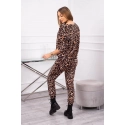 Dámský set s leopardím vzorem béžové barvy - Kesi