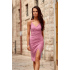 Dámské šaty SUK0405 Pudr růžová - Roco Fashion
