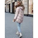Dámská zimní bunda s kapucí TY4441 béžová - FashionStreet 