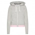 Mikina s kapucí QS5667E  šedo-růžová - Calvin Klein