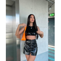 Sexy latexová sukně  R6631 černá - Koucla