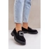 Dámské mokasíny na podpatku JH23-61 Černá - Step in style