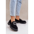 Dámské mokasíny na podpatku JH23-61 Černá - Step in style