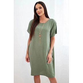 Šaty s kapsami a přívěskem IT-34 khaki - Kesi