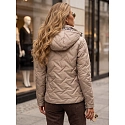 Dámská přechodová bunda s kapucí TY5774 sv.hnědá - FashionStreet 