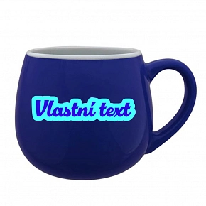 Personalizovaný keramický buclatý hrneček s vlastním textem s obrysem Personalizovaný keramický buclatý hrneček s vlastním textem s obrysem