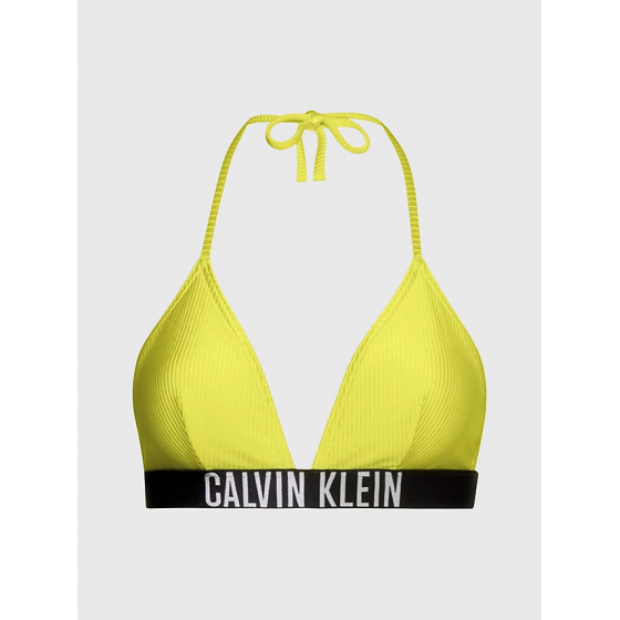 Dámský plavkový vrchní díl bikin KW0KW01967 LRF neon.žlutá - Calvin Klein