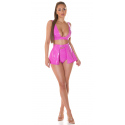 Dámský sexy latexlook top 20470 růžový - Koucla