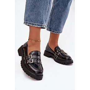 Dámské kožené mokasíny 270-35 Černá - Beltran