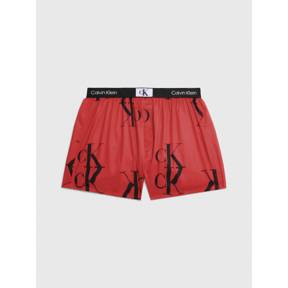 Pánské trenýrky 000NB3411A GNP červené s potiskem - Calvin Klein