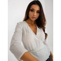 Dámská halenka LK BZ 507364.87P Ecru s třpyt kamínky - FPrice