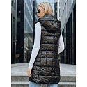 Dámská prošívaná vesta TY5257 s kapucí černá - FashionStreet 