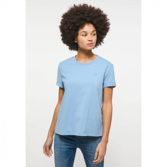 Dámské tričko Alina C Tee 1013387 5124 Jeans modrá - Mustang