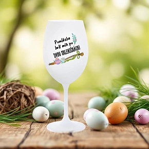 POMLÁZKA BOLÍ MÍŇ PO DVOU SKLENIČKÁCH! - bílá sklenice na víno 350 ml POMLÁZKA BOLÍ MÍŇ PO DVOU SKLENIČKÁCH! - bílá sklenice na víno 350 ml