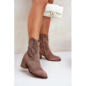 Dámské kotníkové boty HY51-125 Hnědá - S.Barski